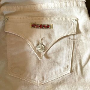 Hudson Jeans vintage white boot cut jeans.